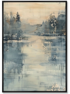 Репродукция картины на холсте Spring Floods in the Forest 75X105 CM