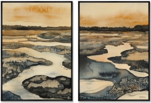 Композиция из двух репродукций картин на холсте Spring 75X105 / 75X105 CM