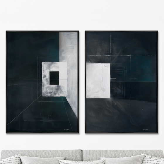 Композиция из двух репродукций картин на холсте Getting Out of Your Comfort Zone 75X105 / 75X105 CM 8