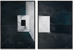 Композиция из двух репродукций картин на холсте Getting Out of Your Comfort Zone 75X105 / 75X105 CM