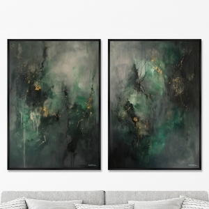 Набор из 2-х репродукций картин на холсте Галактика Большое Магелланово Облако, 2025г.