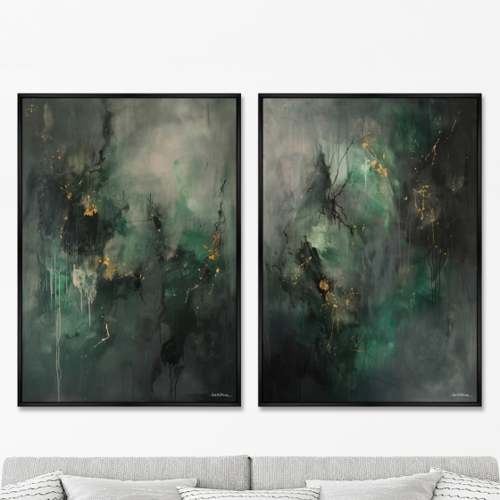 Композиция из двух репродукций картин на холсте The Large Magellanic Cloud Galaxy 75X105 CM 8