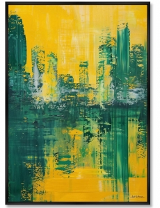 Репродукция картины на холсте A City in the Color of a Sultry Day 75X105 CM