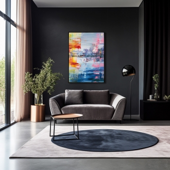 Репродукция картины на холсте A City on a Mirror-Like Surface of Waters 75X105 CM