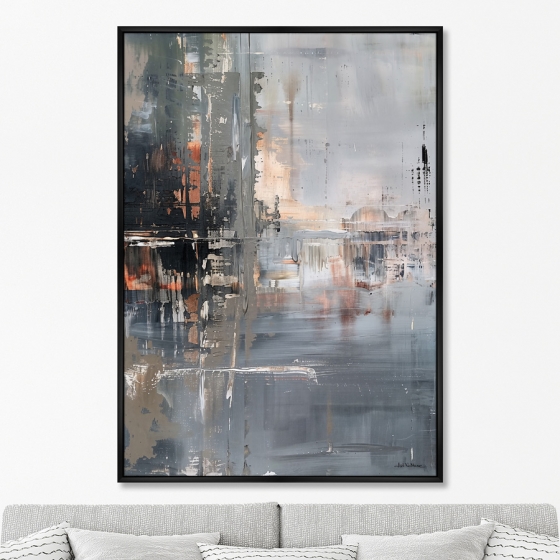 Репродукция картины на холсте Hail on the Water 75X105 CM 6