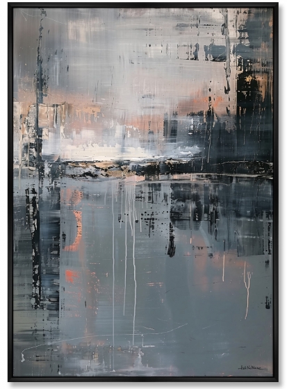 Репродукция картины на холсте Hail on the Water 75X105 CM 1