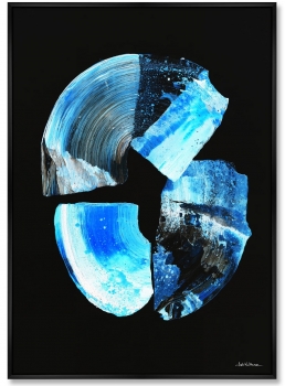 Композиция из двух репродукций картин на холсте The Frozen Glow of the Sculptor Constellation 75X105 / 75X105 CM