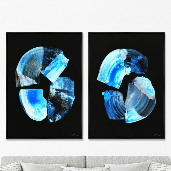 Композиция из двух репродукций картин на холсте The Frozen Glow of the Sculptor Constellation 75X105 / 75X105 CM 8