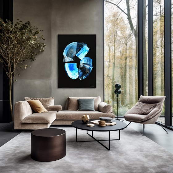 Репродукция картины на холсте The Frozen Glow of the Sculptor Constellation 75X105 CM 2