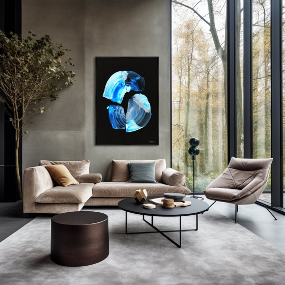 Репродукция картины на холсте The Frozen Glow of the Sculptor Constellation 75X105 CM 2