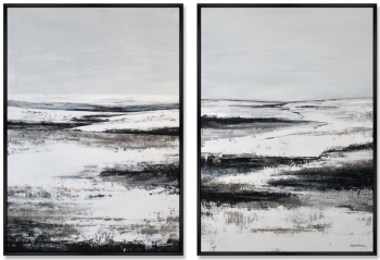 Композиция из двух репродукций картин на холсте Winter 75X105 / 75X105 CM