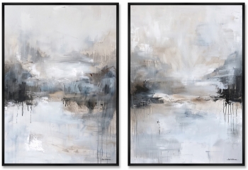 Композиция из двух репродукций картин на холсте Winter Landscape 75X105 / 75X105 CM