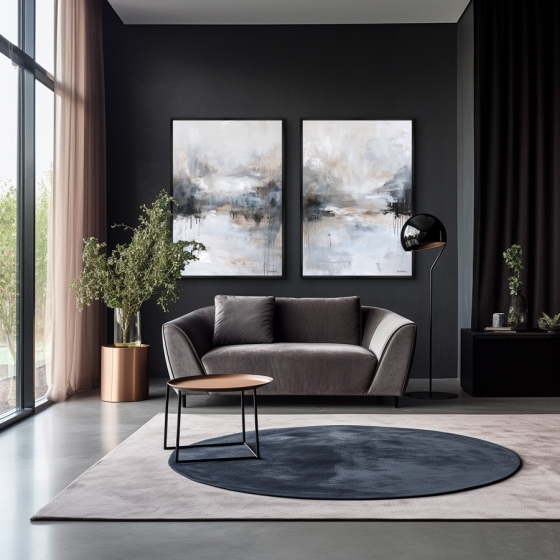 Композиция из двух репродукций картин на холсте Winter Landscape 75X105 / 75X105 CM 4