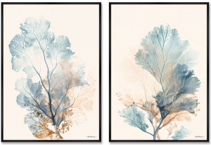 Композиция из двух репродукций картин на холсте Coral Symphony 75X105 / 75X105 CM