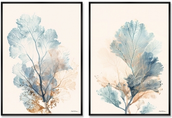 Композиция из двух репродукций картин на холсте Coral Symphony 75X105 / 75X105 CM