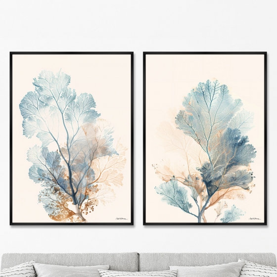 Композиция из двух репродукций картин на холсте Coral Symphony 75X105 / 75X105 CM 8