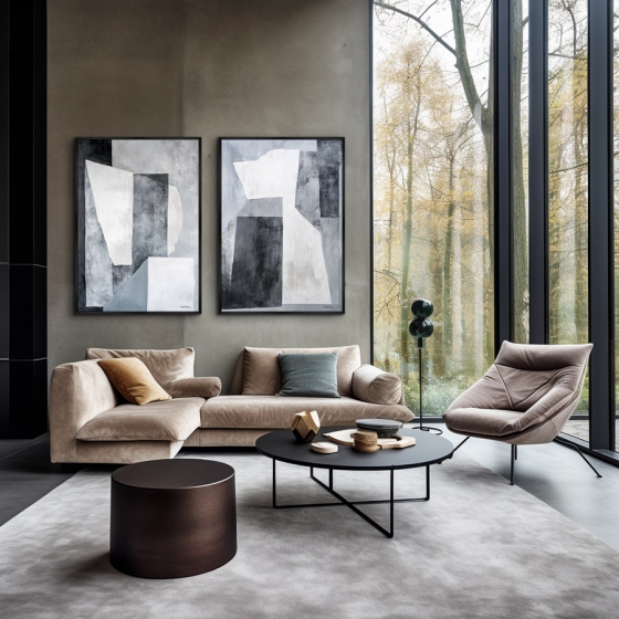 Композиция из двух репродукций картин на холсте Ice Chess 75X105 / 75X105 CM 4