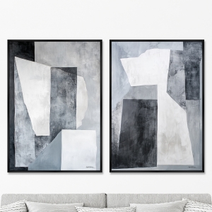 Набор из 2-х репродукций картин на холсте Ледяные шахматы, 2025г.