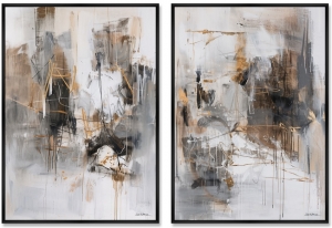 Композиция из двух репродукций картин на холсте Summer in the City 75X105 / 75X105 CM