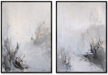 Композиция из двух репродукций картин на холсте At the winter edge 75X105 / 75X105 CM