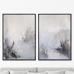 Набор из 2-х репродукций картин на холсте На зимней опушке, 2025г.