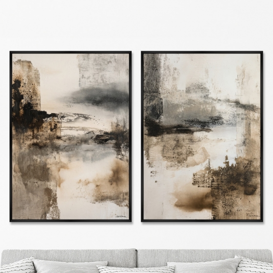 Композиция из двух репродукций картин на холсте Above the Giant Cliff 75X105 / 75X105 CM 8