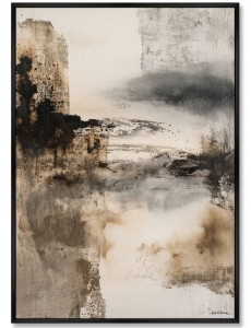 Репродукция картины на холсте Above the Giant Cliff 75X105 CM