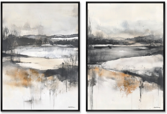 Композиция из двух репродукций картин на холсте Waiting for Spring 75X105 / 75X105 CM 1