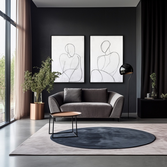 Композиция из двух репродукций картин на холсте Graceful Lines 75X105 / 75X105 CM 4