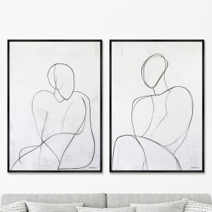 Набор из 2-х репродукций картин на холсте Graceful lines, 2025г.