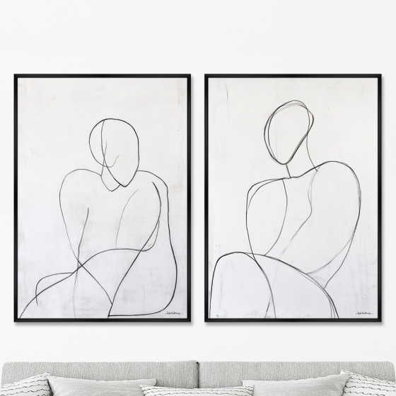 Композиция из двух репродукций картин на холсте Graceful Lines 75X105 / 75X105 CM 8