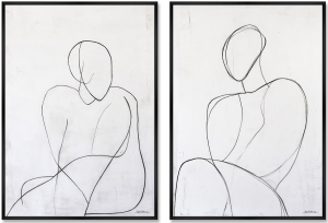 Композиция из двух репродукций картин на холсте Graceful Lines 75X105 / 75X105 CM