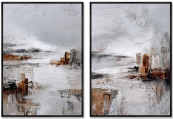 Композиция из двух репродукций картин на холсте Low Tide 75X105 / 75X105 CM