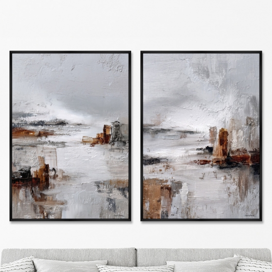 Композиция из двух репродукций картин на холсте Low Tide 75X105 / 75X105 CM 8