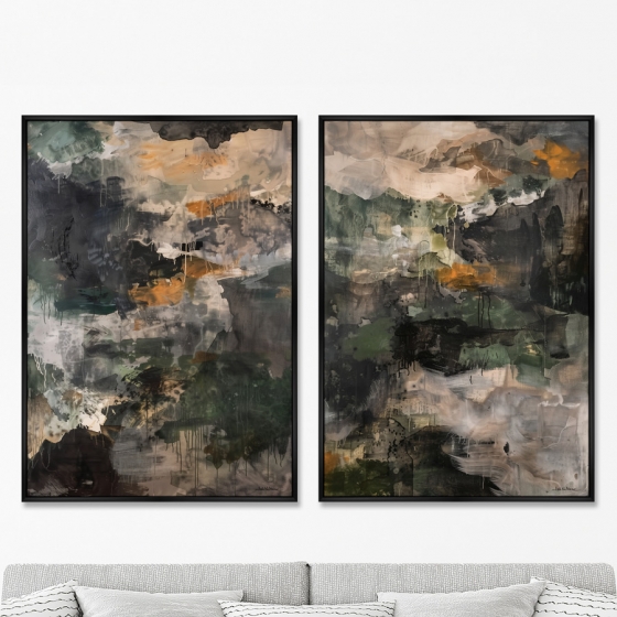 Композиция из двух репродукций картин на холсте Foothills After a Thunderstorm 75X105 / 75X105 CM 8