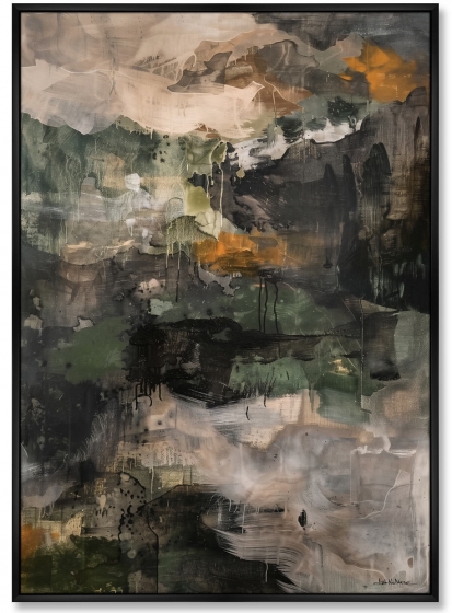 Композиция из двух репродукций картин на холсте Foothills After a Thunderstorm 75X105 / 75X105 CM 3