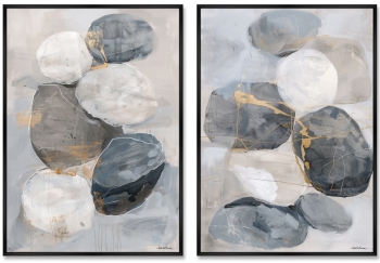 Композиция из двух репродукций картин на холсте Natural Stone 75X105 / 75X105 CM