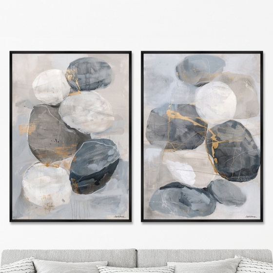 Композиция из двух репродукций картин на холсте Natural Stone 75X105 / 75X105 CM 8