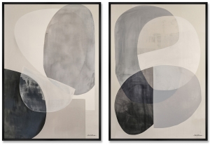 Композиция из двух репродукций картин на холсте Spatial forms 75X105 / 75X105 CM