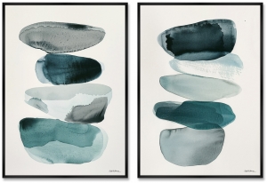 Композиция из двух репродукций картин на холсте Balance 75X105 / 75X105 CM