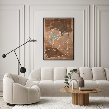 Репродукция картины на холсте The Birth of the Thinker Form 75X105 CM