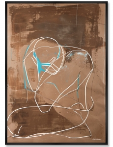 Репродукция картины на холсте The Birth of the Thinker Form 75X105 CM