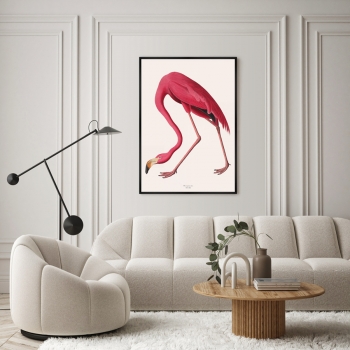Репродукция картины на холсте Pink Birds Flamingo 75X105 CM