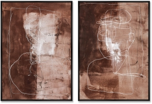 Композиция из двух репродукций картин на холсте Advice yes Love 75X105 / 75X105 CM