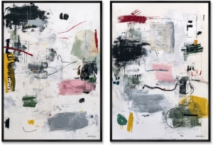 Композиция из двух репродукций картин на холсте Color Construction 75X105 / 75X105 CM