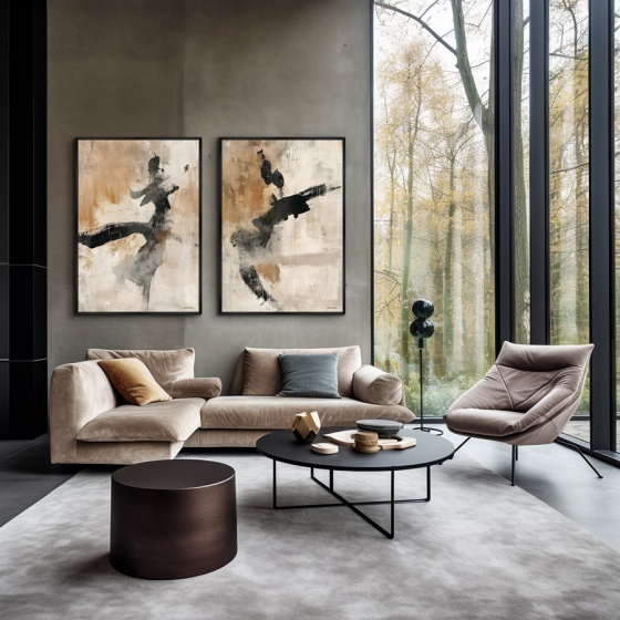 Композиция из двух репродукций картин на холсте Dance 75X105 / 75X105 CM 4