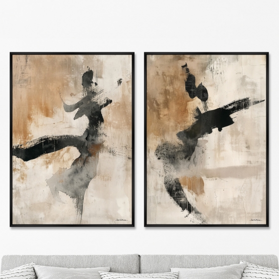 Композиция из двух репродукций картин на холсте Dance 75X105 / 75X105 CM 8