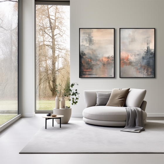 Композиция из двух репродукций картин на холсте A Tart Sunset 75X105 / 75X105 CM 4