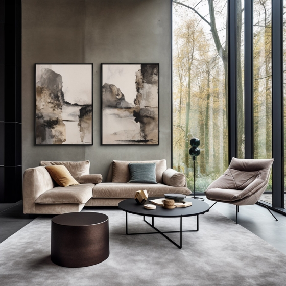 Набор из 2-х репродукций картин на холсте Утёс, 2025г. 5