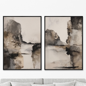Набор из 2-х репродукций картин на холсте Утёс, 2025г.